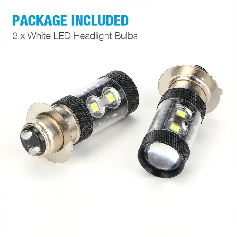 1 пара H6/p15d 10smd 50w H6m светодиодная лампа для мотоциклетной фары 1000лм 6000к Dc12v-24v 360 градусов