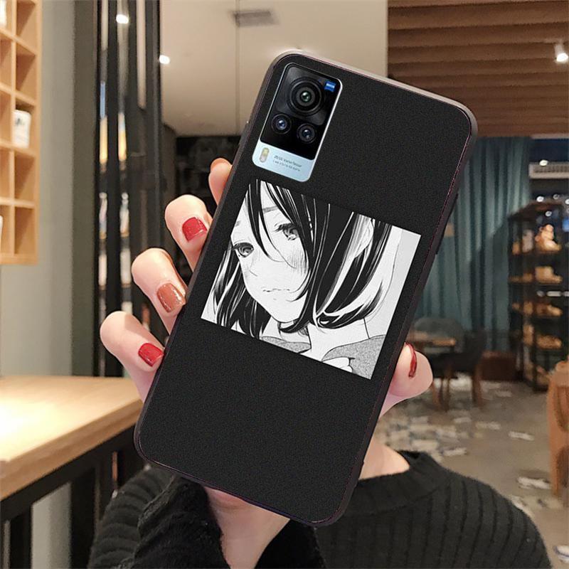 Чехол для телефона «Грустный японский аниме» для VIVO V21E V21 V23 V23E V2109 Y53S Y33S Y55 Y76 Y31 Y21 Y72 Y01 Y21S Y11S