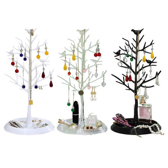 Jewelry Stand Organizer Tree Shape Design Tangle-Free Detachable Stable Base Earring Hanger Necklace Holder