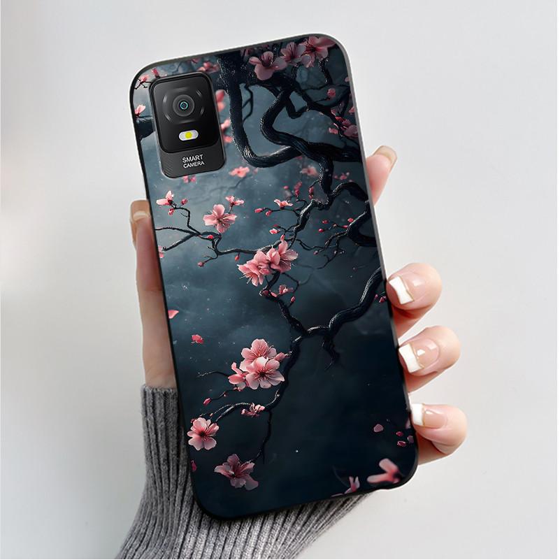 For TCL 403 405 406 406s 408 Case Luxury Fashion Butterfly Flowers Soft Silicone TPU Phone Casing For TCL T506D Protective Cover