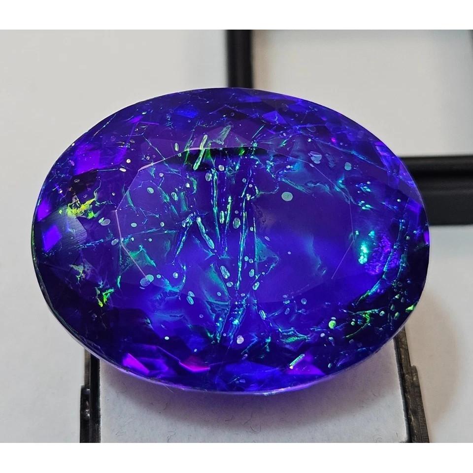 Monarch Fire Opal Oval Cut Natural Certified Loose Gemstone