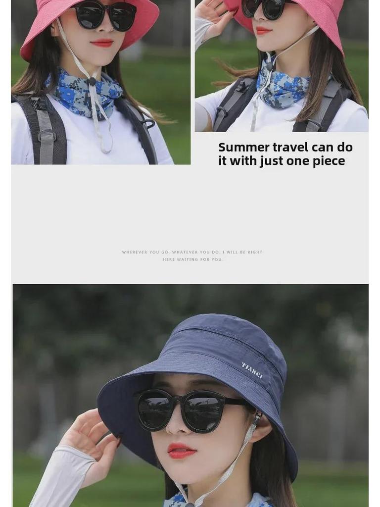 Women's Summer Outdoor Sun Hat - Lightweight, Breathable, and Versatile with Face Cover