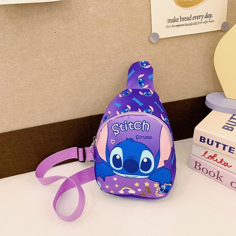 Lilo Stitch Cartoon Kids Crossbody Bag With Breathable Nylon For Daily Use