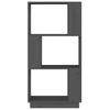 Bookshelf Room Divider Grey 51 x 25 x 101 cm Solid Pine Wood