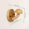 1set Wooden Mushroom Hooks, No Punch Solid Wood Mushroom Hanging Hooks, Coat Rack Behind Door Hooks for Entryway Kitchen Bathroom Cloakroom Door Hooks
