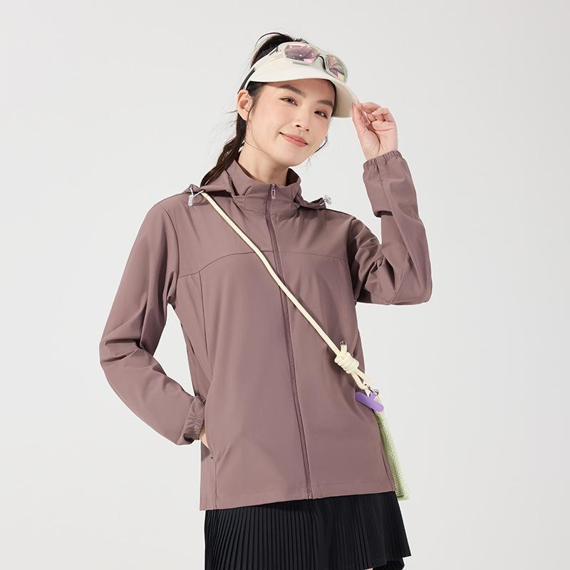 Outdoor sunscreen clothing for men and women 1011 new original yarn ice silk sunscreen clothing removable hat, thin and breathable in summer