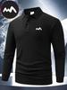Men's Classic Long Sleeve Polo Shirts, Casual Lapel Button Work Tops, Moisture Wicking Golf Shirt for Office Outdoor Daily Leisure Wear