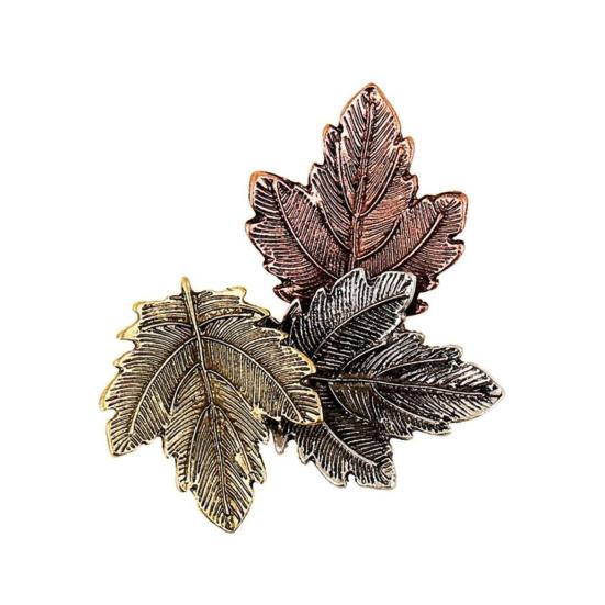 Винтажная металлическая брошь-булавка с тремя листьями для шарфа, свитера, платья, женский декор, подарок, Beauty AVE