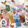 40 PCS Vintage Butterfly PET Transparent Stickers Set for Scrapbook Resin Molds DIY