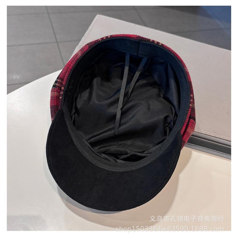 Women S Vintage Wool Blend Octagonal Newsboy Cap Casual Outdoor Hat