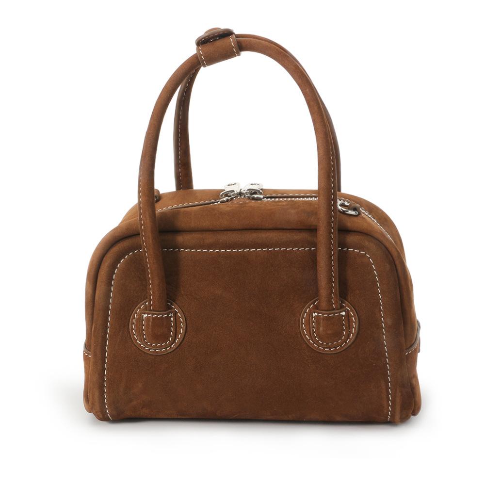Винтажная сумка Boston Bag Niche Leather Tote Большая вместительная сумка для боулинга Shell Bag