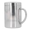 Stainless Steel DoubleLayer Coffee Cup with Handle Children"s Cup with Lid Heat Insulation and