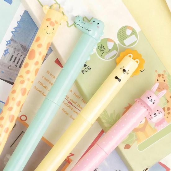 8Pcs Animal Themed Erasable Gel Pens 0.7mm Fine Tip Pens for Smooth Writing Fun Writing Tools for School Office Note Taking