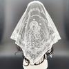 Embroidery Foulard Bandana Solid Color Hair Scarf Headband New Lace Scarf  for Women