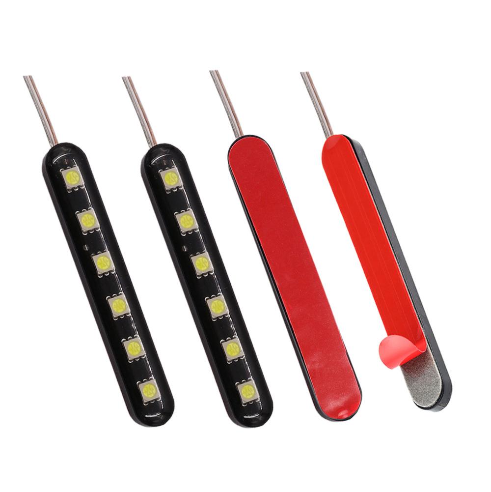 Комплект светодиодных полосок для задних фонарей, стробоскопов, для мотоцикла, грузовика, квадроцикла, боковых и задних фонарей 2 шт., ABS+LED, удобная и простая установка