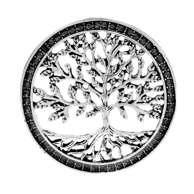 Новые броши в форме дерева со стразами для женщин, круглые стильные украшения, 2 цвета в наличии, булавка для свитера, новинка высокого качества