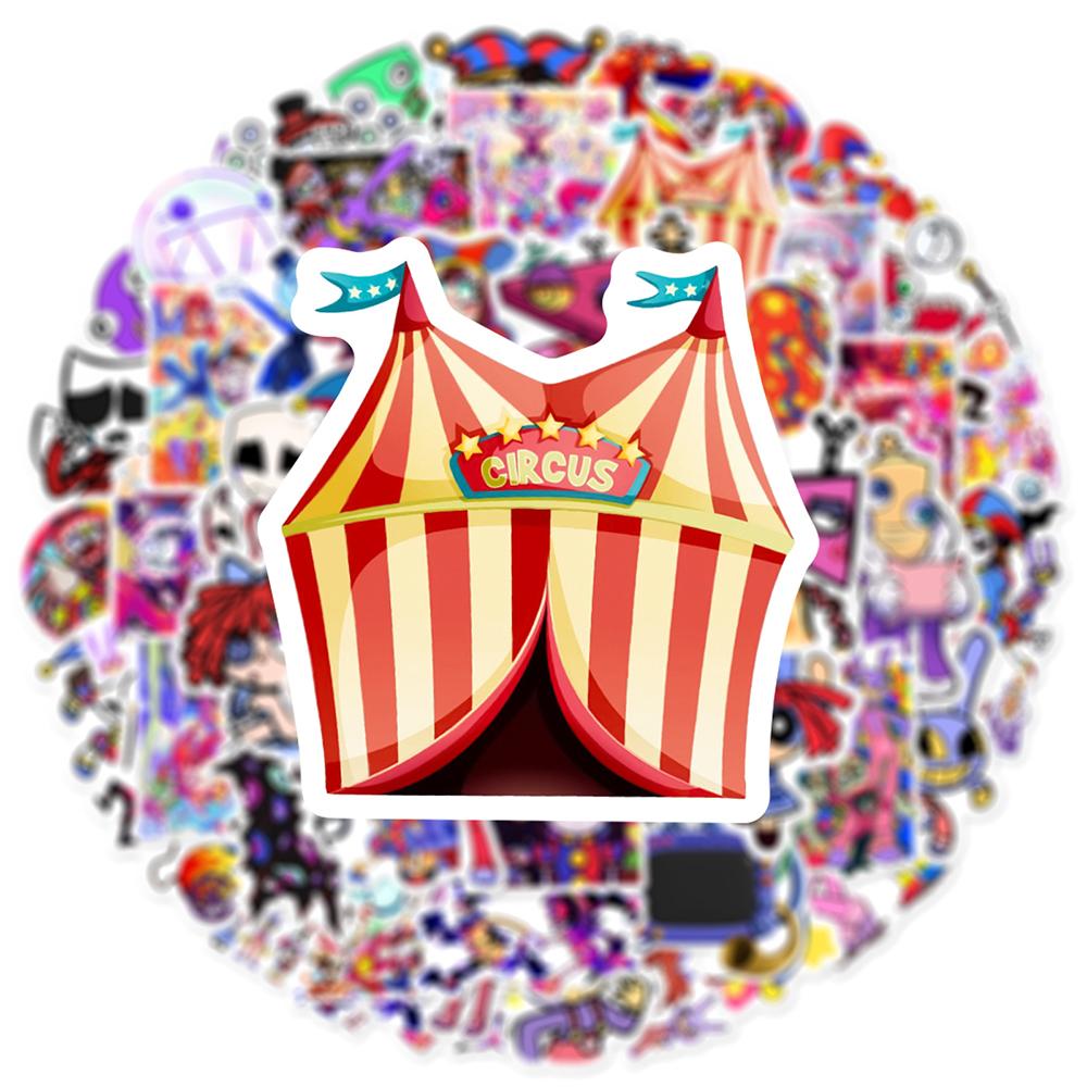 60 шт. Наклейки «Удивительный цифровой цирк» для ноутбука, скейтборда, багажа, чашки