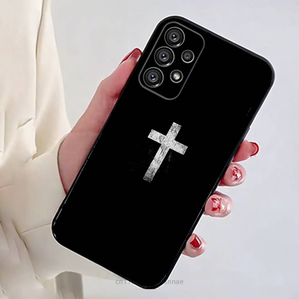 Чехол для телефона Библия Иисус Христианский Крест для Samsung Galaxy A13,21s,22,31,32,52,53,71,80,A91 Мягкий Черный Корпус