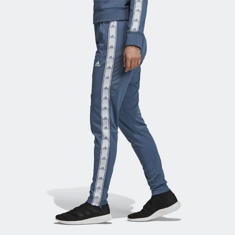 Adidas Спортивные трикотажные длинные брюки с цветными блоками, женские плавки, синие FK9010