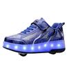 Кроссовки для бега девочки осень новые кроссовки для бега студенческая версия мальчики колесные кроссовки плоские ролики мигающий свет кожа прилив