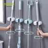 Настенный держатель для швабры и метлы без сверления с прочными вискозными зажимами