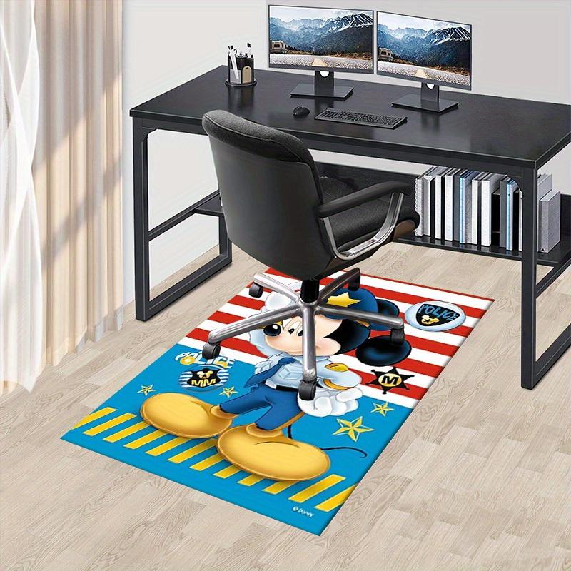 Mickey Mouse Police Officer Rug for Office Desk Under Chair Decoration Gift Home Decor Room Flooring Mat Non-Slip Carpet with Stars