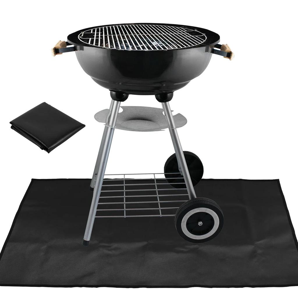 Under Grill Mat for Outdoor Grill,Double-Sided Fireproof Grill Pad Oil-Proof Waterproof BBQ Protector Fireplace/Fire Pit Mat