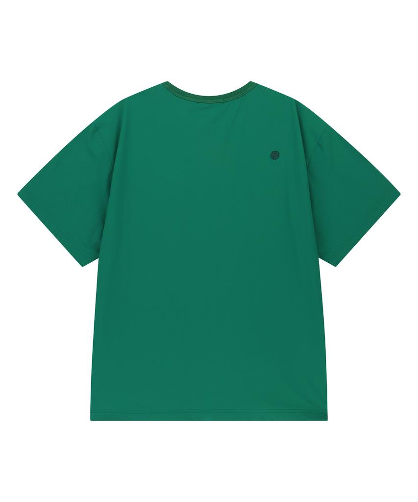 OFFGRID Woven Stretch Round T-Shirt - Green