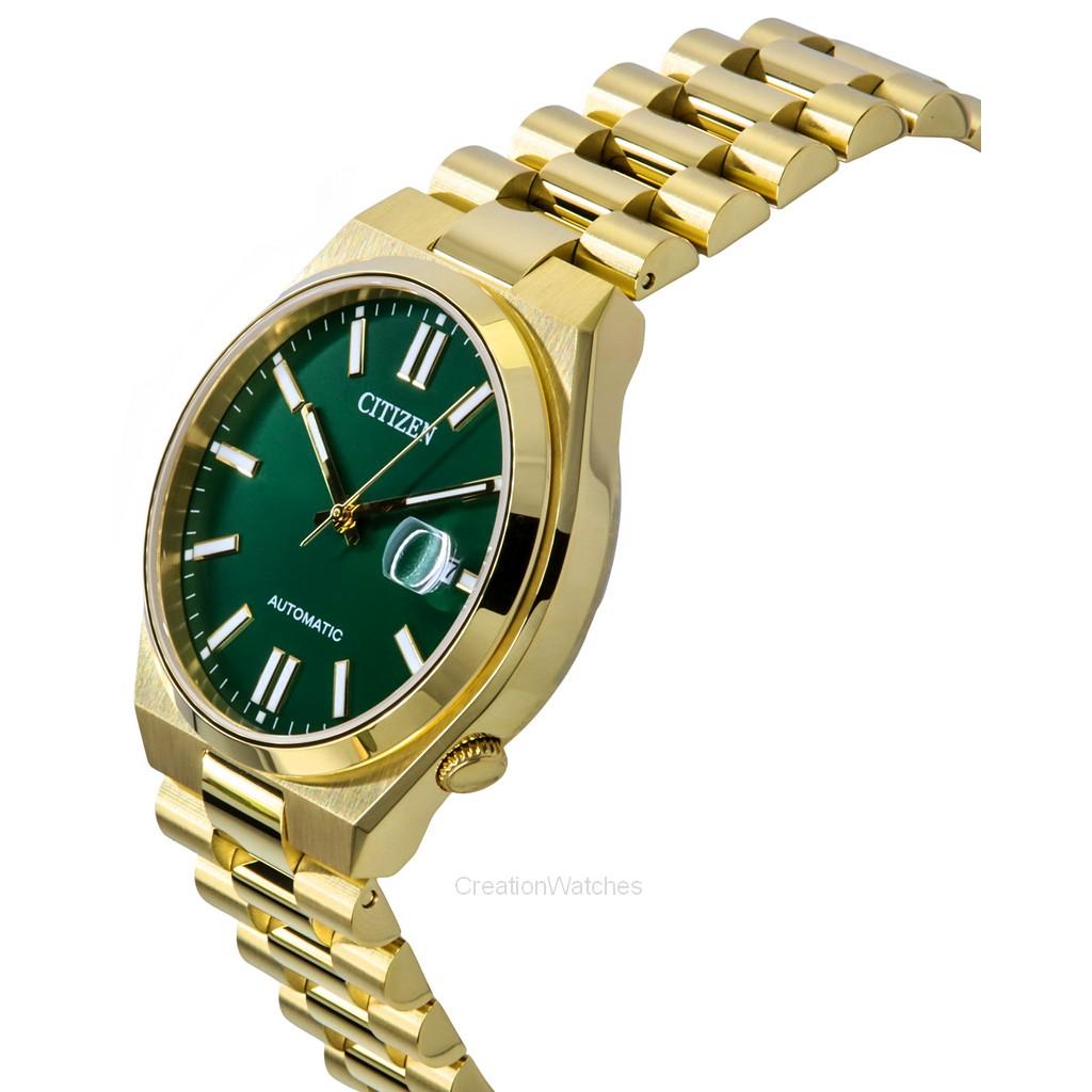 Citizen Tsuyosa золотые тона нержавеющая сталь зеленый циферблат автоматические NJ0152-51X мужские часы