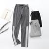 New Women's Slim Straight Casual Sweatpants - Spring & Autumn Style, Loose Fit, Cotton, Solid Color, Trendy Large Size