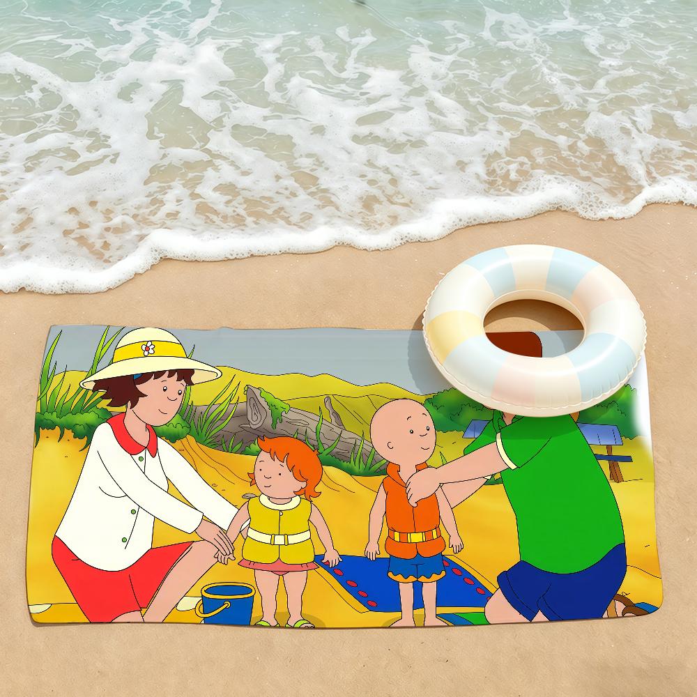 Мультяшное полотенце C-Caillou для сушки, банное полотенце, подходит для легкого плавания, кемпинга, йоги, пляжа, активного отдыха