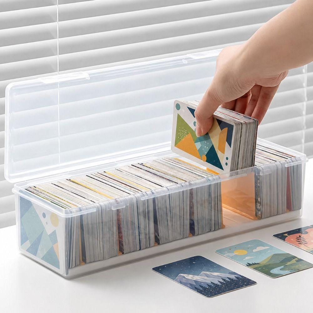 Plastic Organizer for Cards Adjustable Divider Card Holder Box Trading Card Case For MTG Cards