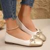 Women Bowtie Flat Shoes Ballerinas Square Toe Slip On Shoes for Women Ballet Flats Lazy Loafers Casual Comfort Sneakers Women
