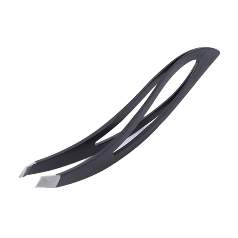 Eyebrow Tweezers Stainless Steel Slanted Flat Point Tip Hair Removal Eye Brow Tweezers Cilp ARI