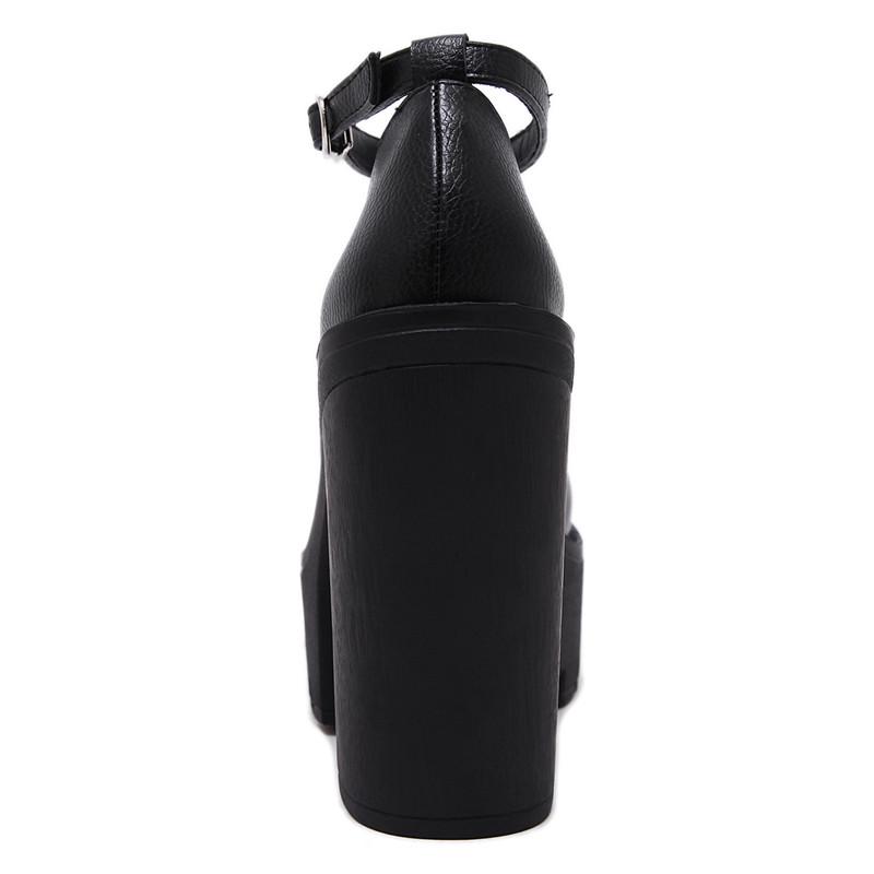 Plus Size 42 New 2019 Spring Autumn Casual High-heeled Shoes Sexy Ruslana Korshunova Thick Heels Platform Pumps