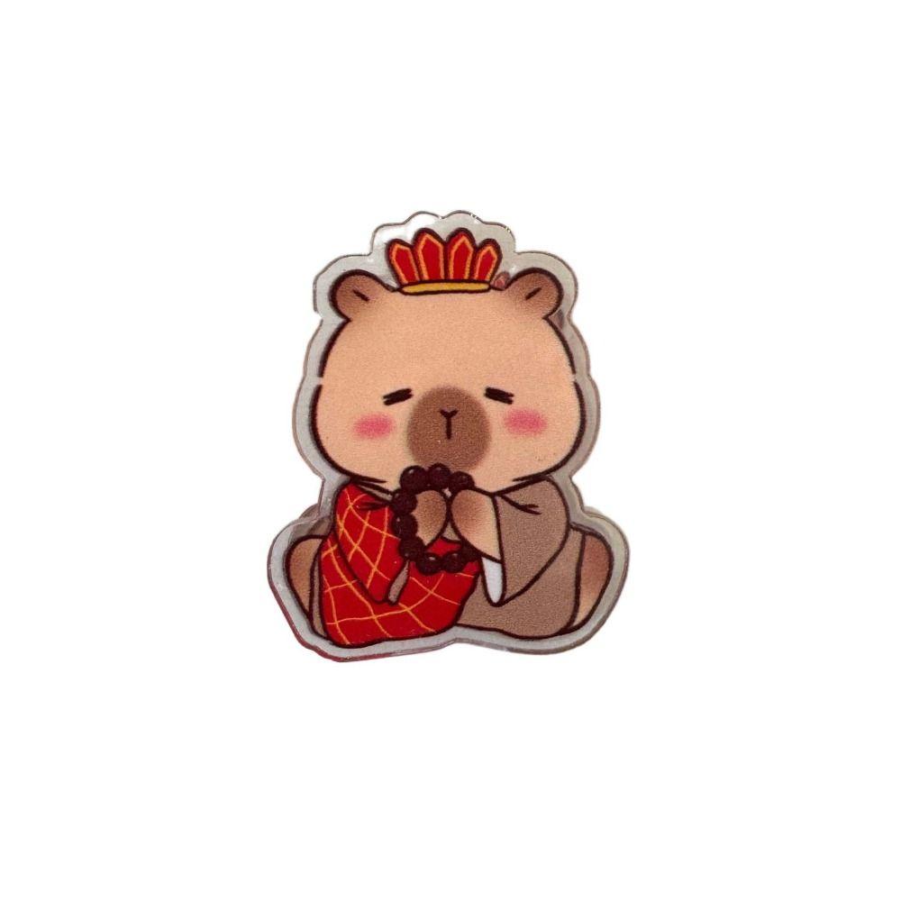 Цветок Капибара Брошь Животное Животное Значок Изысканный Мультфильм Акриловая Булавка Девушка