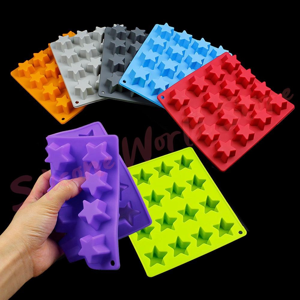 Silicone World DIY Пятиконечная Звезда Силиконовые Формы для Льда 16 Ячеек Форма-решетка для Звездного Льда Поднос для Изготовления Льда Инструменты для Выпечки Шоколада