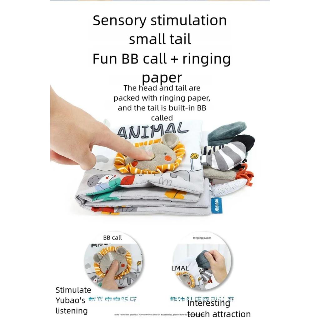 Мягкие детские книги, 3D Touch, высококонтрастная тканевая книга, раннее обучение, сенсорная коляска Монтессори, игрушки для младенцев, подарки для малышей