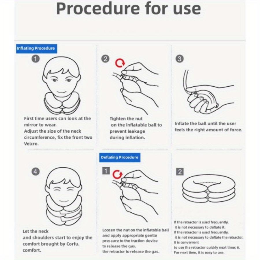 Полуплюшевый утолщенный трактор для шейного позвонка, портативный надувной трактор для шейного позвонка, устройство для ухода за здоровьем