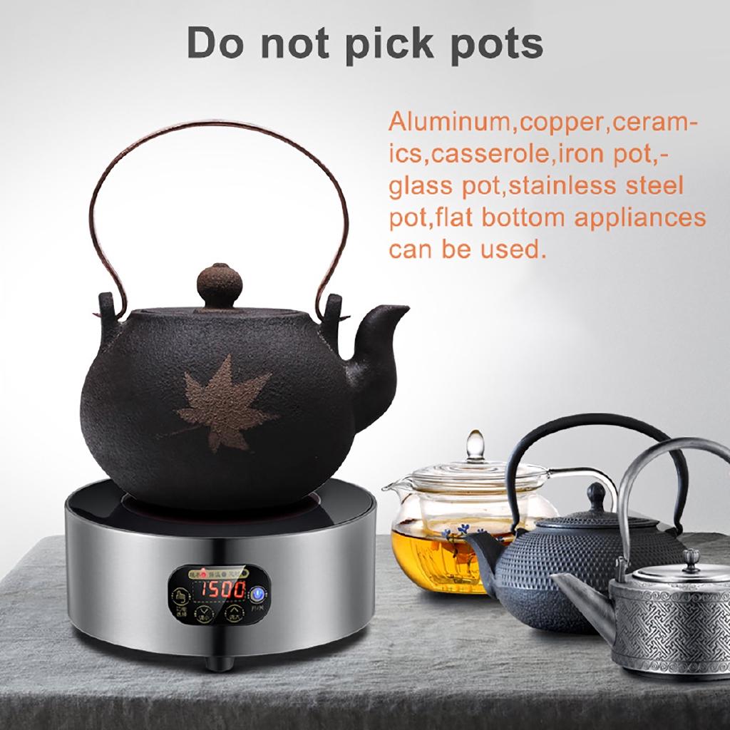 1500W Electric Ceramic Mini Induction Cooker Cooking Teapot No Radiation Water Boiling Induction Cooker Sensor Touch