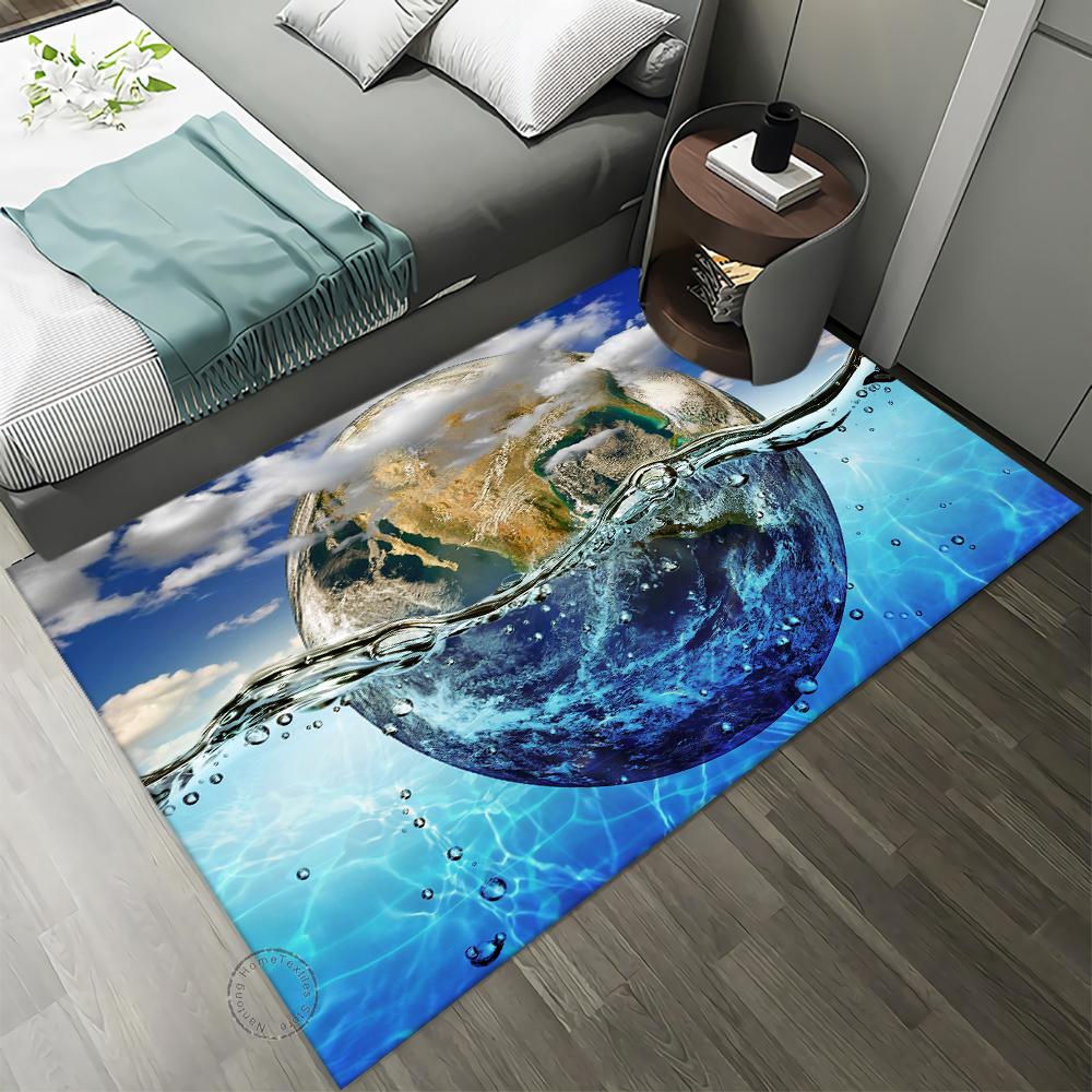 3D ковер с рисунком планеты Земля для гостиной, спальни, прихожей, ванной, для отдыха, декор для дома