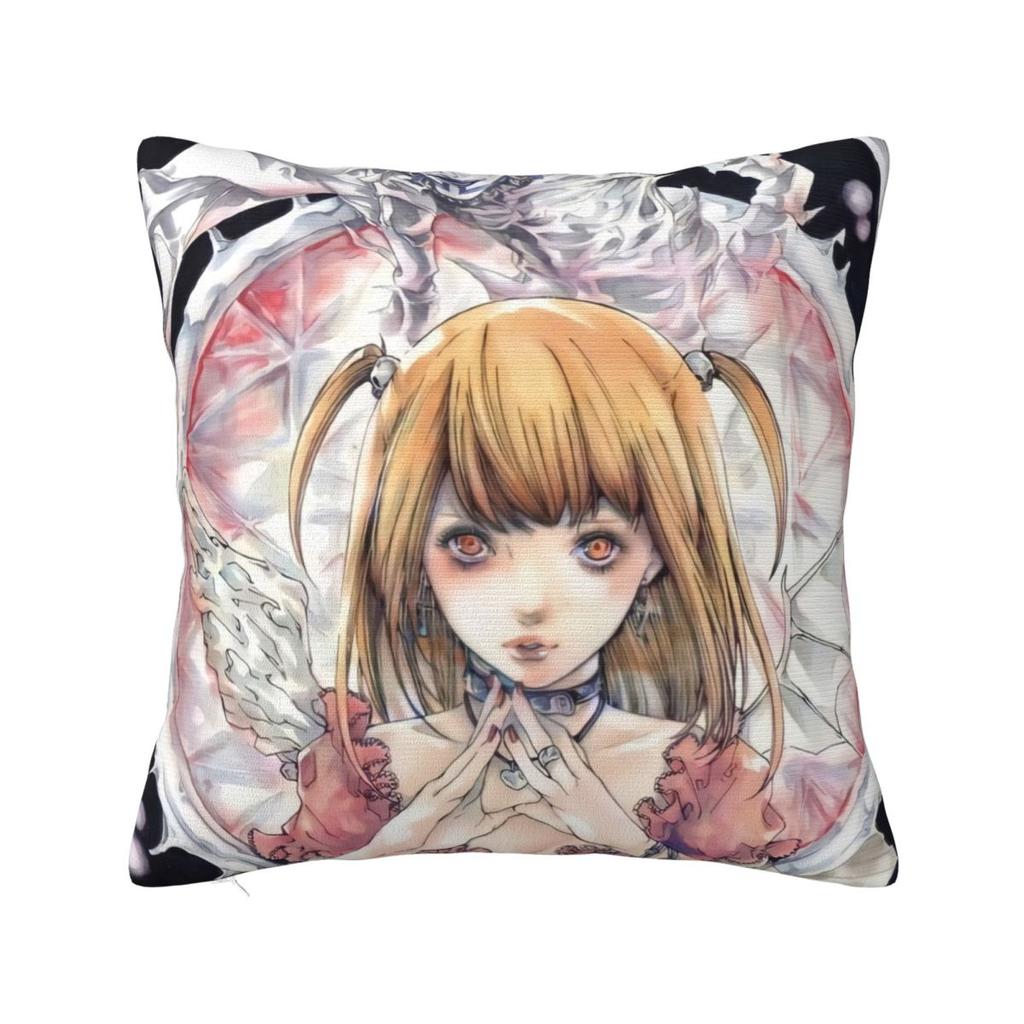 Anime Death Note Light Yagami Square Pillow Case Shinigami Cushion Covers Awesome Zippered Decor Pillowcase For Home 18"X18"
