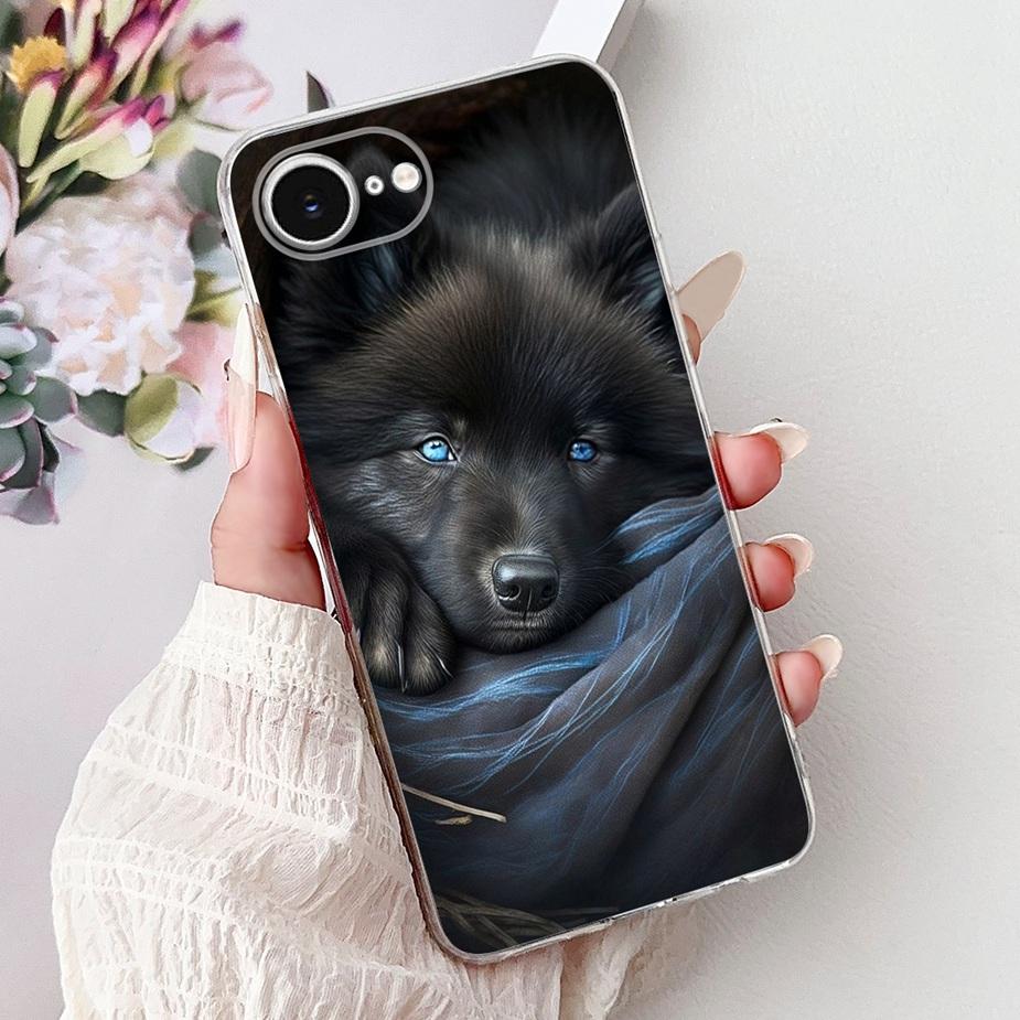 For Apple iPhone 16e Case Cute Cat Lion Painted Cover Soft Slim Phone Case For iPhone SE 4 SE4 2025 iPhone16e 5G Back Cover Bags