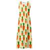 Women's Summer Casual Fashion Easter Printed Sleeveless Round Neck Pocket Dress