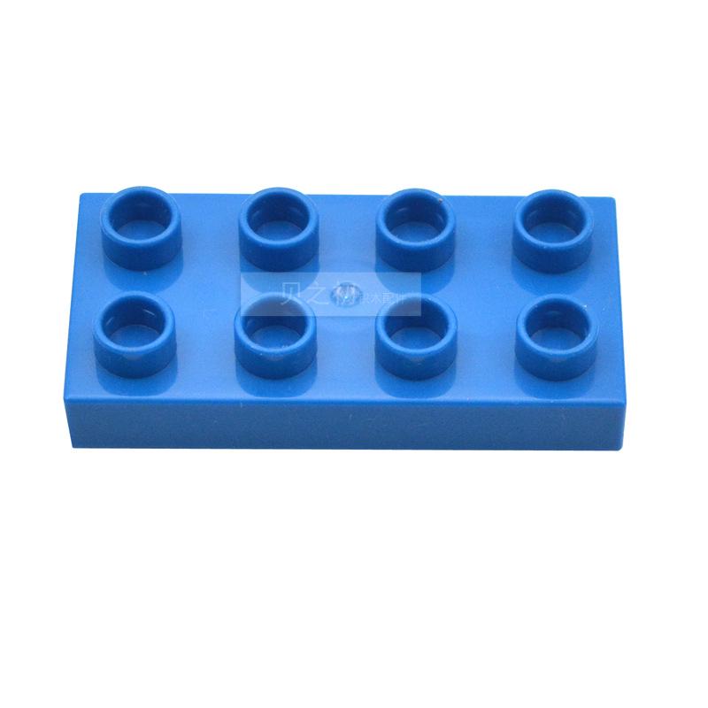 «Большие блоки для самостоятельной сборки, 8 отверстий, половинной высоты 2x4, совместимы с Lego, для раннего образования младенцев и детей ясельного возраста».