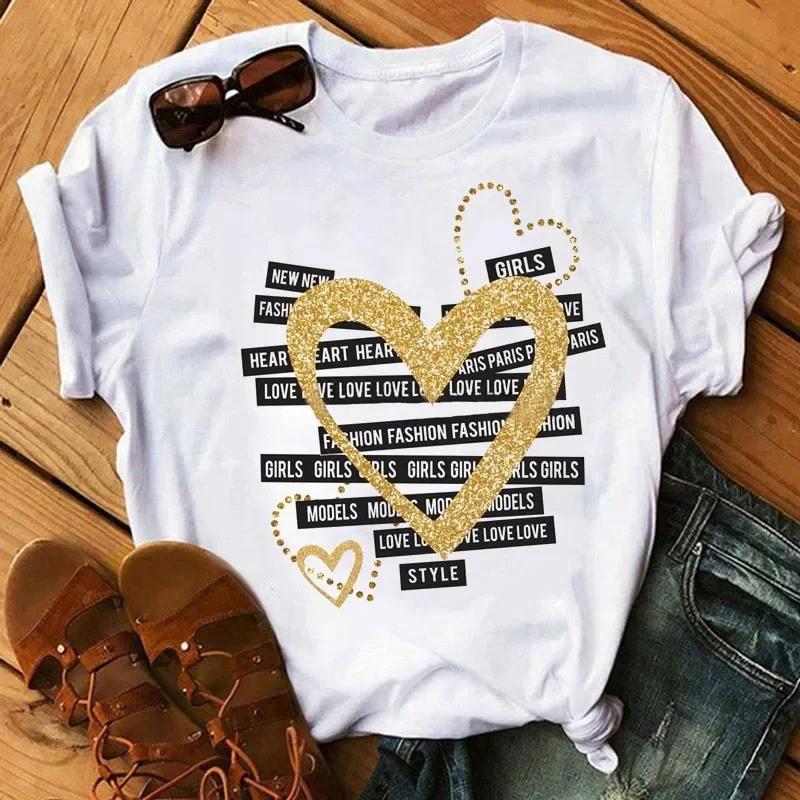 Hot Selling Cute Cartoon Butterfly Pattern Loose Cartoon Letter T-shirt Woman Gothic Aesthetic Clothes Tops