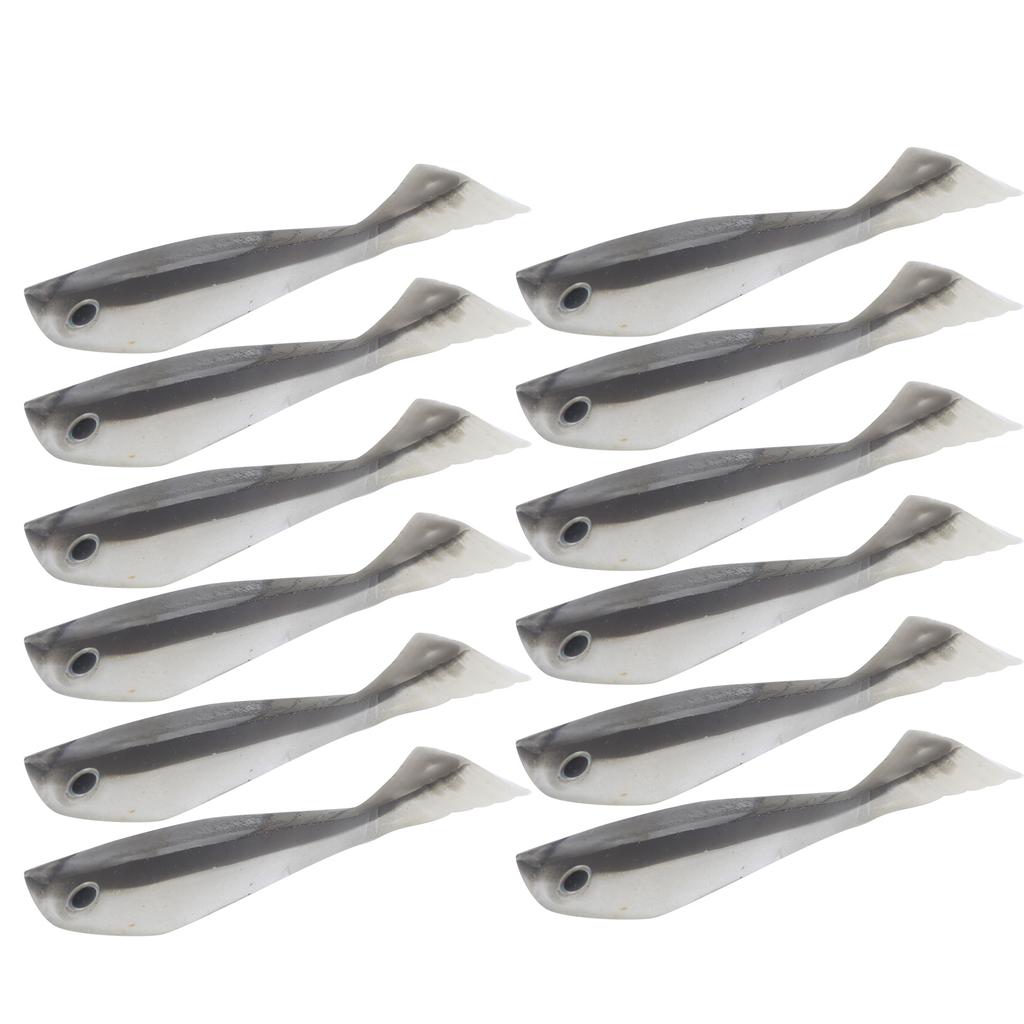 2 комплекта Искусственная имитация Черная спинка Двухцветная Мягкая силиконовая приманка Рыболовные снасти