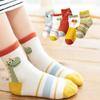 5 Pair Children's Socks Spring Autumn Boys Girls Cartoons Cute Middle Tube Socks