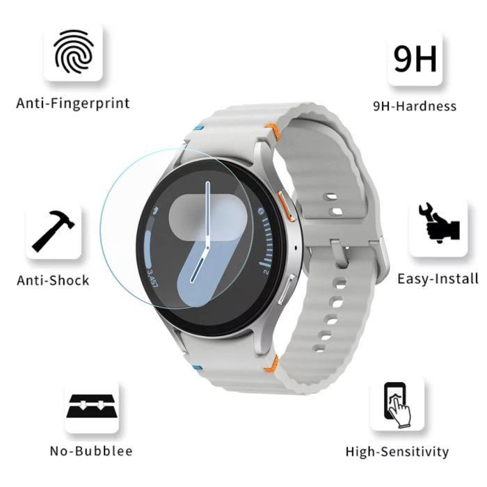 Защитное стекло для Samsung Galaxy Watch 7 44 мм [Набор из 2 штук] Защитная пленка для экрана часов Phonillico