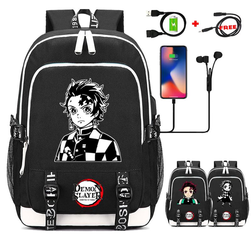 Новый аниме косплей рюкзак мультфильм USB большой емкости Bookbag ноутбук унисекс студенты мальчики девочки школьные сумки дорожный рюкзак уличная сумка